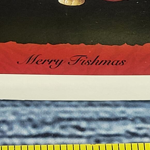 Vintage 1994 Hallmark (Merry Fishmas) keepsake Christmas ornament mouse - Picture 2 of 8